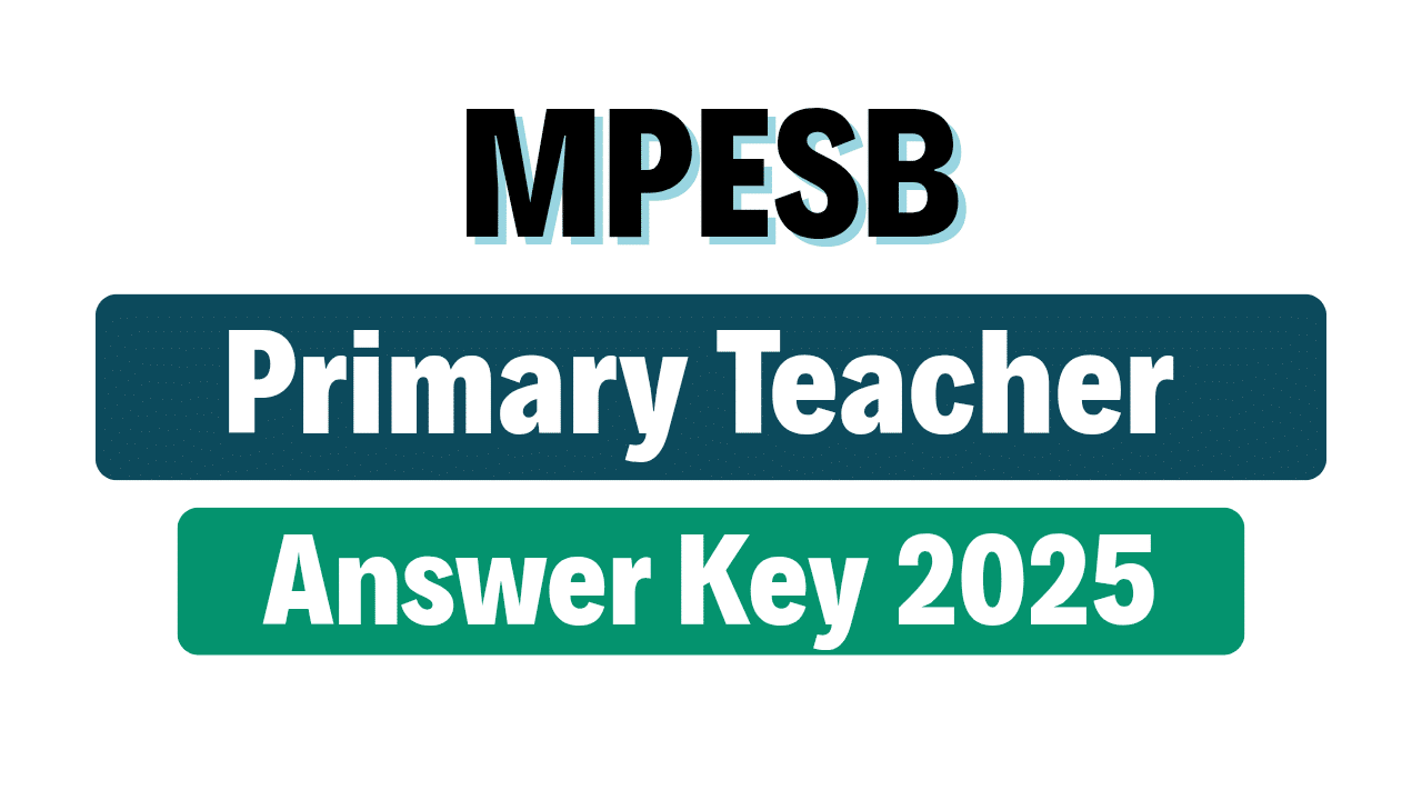 MPESB Primary Teacher Answer Key 2025
