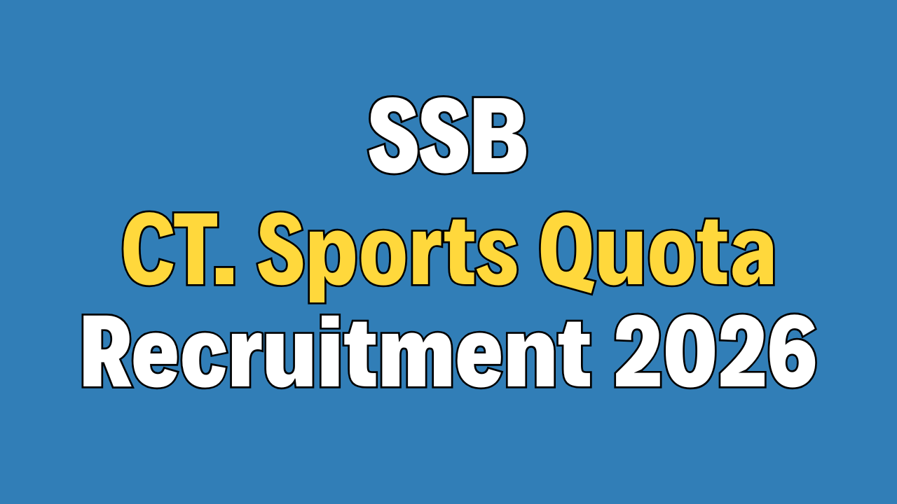 SSB Constable (Sports Quota) Recruitment 2026